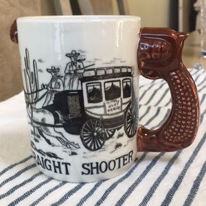 Reward ! wells, Fargo & Co ceramic glaze mug , Japan, Straight Shooter Rare